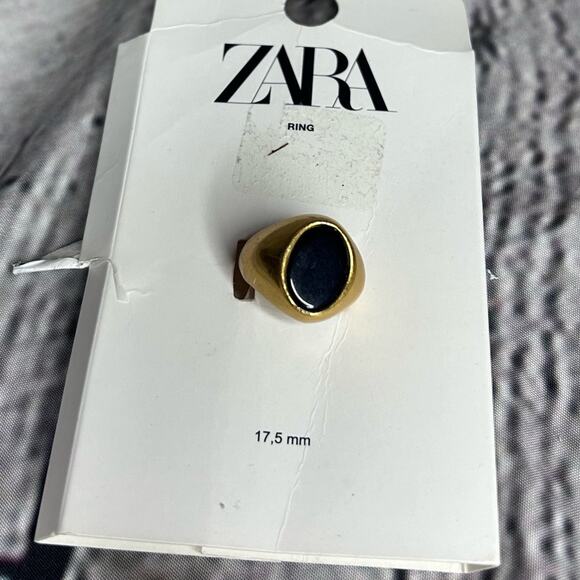 Nwt- Zara contrast signet ring-7 - Picture 3 of 4